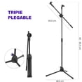thumbnail image 4 of Pedestal De Tripie Para Micrófono Onof MC3 Metálico, 4 of 5