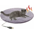 thumbnail image 1 of (Gris) 28 ℃/82 ℉ Cama suave y cálida 40 cm Almohadilla térmica para mascotas Manta de colchón eléctrica para perros Gatos Impermeable Diámetro de calentamiento constante Estera calefactora, 1 of 5