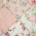 thumbnail image 5 of Chezmoi Collection Abbi 1-Piece Garden Floral Pink Shabby Chic Throw Vintage Washed Cotton Ruffle Trim Patchwork Throw Blanket, 5 of 7