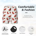 thumbnail image 5 of Lsque Mens Swim Trunks Hand Drawn Watermelon Pattern - Bathing Suit Compression Liner - Beach Swim Shorts Swimwear - (S-3XL) - Stretch Quick Dry -Medium, 5 of 9