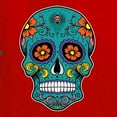 thumbnail image 5 of Wild Bobby Day Of The Dead Sugar Skull Pop Culture Women Standard V-Neck Tee, Red, X-Large, 5 of 5