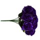 thumbnail image 3 of Ramo de flores de rosas artificiales de 12 cabezas, decoración floral de simulación, ramo de flores falsas nupciales de boda, púrpura seitruly HA7624-07B, 3 of 6