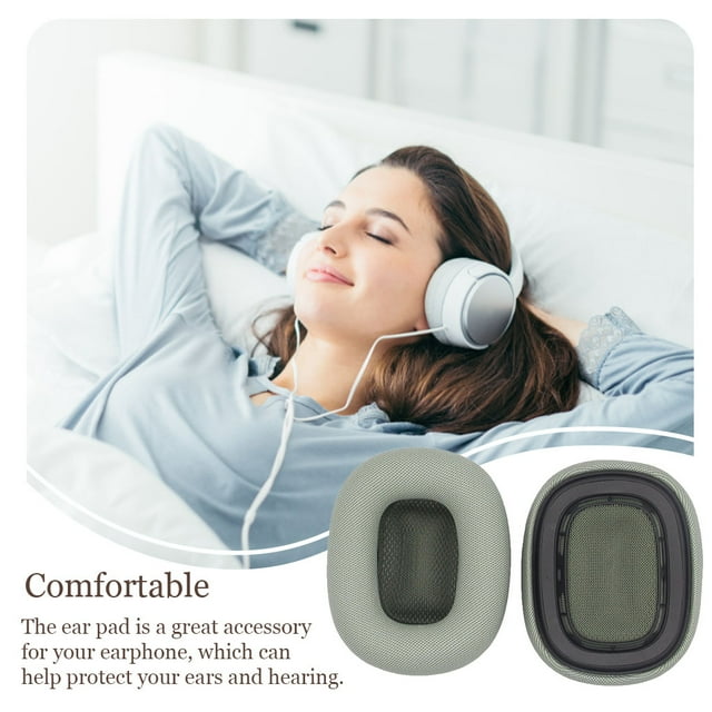 Coussinets d'Oreille Coussin Coussinets d'Écouteurs Protection Auditive Manchon en Maille de Remplacement pour Apple AirPods Max Écouteurs Sans Fil Vert