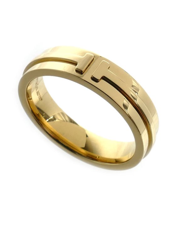 Pre-Owned TIFFANY&Co. Tiffany 18K Yellow Gold T Two Wide Ring (10.7g) - Men's