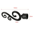 thumbnail image 6 of Pair 22mm Dia. Curtain Rod Pole End s Finials Window Decoration Accessories - 1# Black, 6 of 8