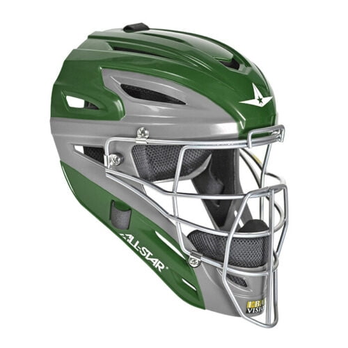 All Star Mvp2500 Two Tone Catchers Helmet Dark Green/Grey