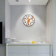 thumbnail image 5 of Yayeee Wall Clock Battery Operated 9.5" Silent Quartz Non-Ticking for Living Room Decor, Orange Seahorse, 5 of 8