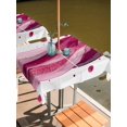 thumbnail image 2 of Outdoor Tablecloth with Umbrella Hole for Patio/Picnic/Party/Camping, Rose Red Marble Waterproof Table Cloth Square Cover Washable, Contemporary Ombre Abstract Aesthetic (60"x 60"), 2 of 9
