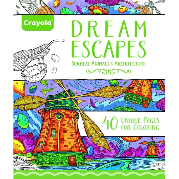 Download Crayola 40 Page Adult Coloring Book Dream Escapes Theme - Walmart.com - Walmart.com