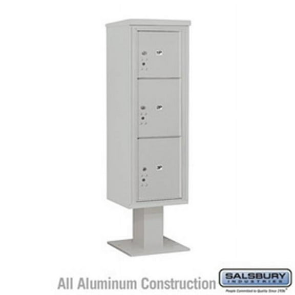 Salsbury Industries S-64168GY-A 1 Wide Assembled See Through Metal Locker with Four Tier, Gray - 6 ft. x 18 in.