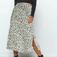 thumbnail image 4 of Falda Larga Casual Falda básica con estampado de leopardo Ranura lateral Traje de fiesta de noche con cremallera para mujer (Blanco XL) Cgtredaw para Mujer Blanco T XL, 4 of 7