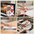 thumbnail image 5 of 2 Pcs Pioneer Flower Floral Print Pattern Kitchen Towels, Funny Microfiber Dish Towel Set, 18" X 26" Tea Towels, 5 of 6