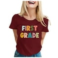 thumbnail image 3 of iTNHFP T-Shirts Femmes T-Shirts Femmes Ensemble Mode Décontractée Imprimé Col Rond Manches Courtes T-Shirt Polyvalent, 3 of 3