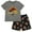Gray / black, variant on Jurassic World Dinosaur T-Rex Toddler Boys T-Shirt and French Terry Shorts Outfit Set Toddler to Big Kid