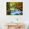 thumbnail image 2 of COMIO  Waterfall and Fall Canvas Wall Art for Home Decor Waterfall and Stream in The Tropical Forest Scenery Wall Picture Print On Canvas HD Giclee Artwork, 2 of 4