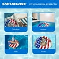thumbnail image 4 of Swimline 90196 Round 36" Inflatable Patriotic American Flag Pool or Lake Tube Lounger Water Float for Kids and Adults, Red, White, Blue, 4 of 9