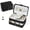 Croco-Black, variant on Travel Jewelry Case, Portable Jewelry Organizer Box with 3 Layers PU Leather Storage for Earrings, Necklaces, Rings, Bracelets, Compact Jewelry Gift for Women, Christmas Gifts (Black)