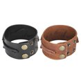 thumbnail image 4 of Retro Bracelet2Pcs Leather Bracelet HandMade Punk Bracelet Adjustable Bracelet Professional Grade, 4 of 4