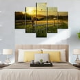 thumbnail image 6 of TISHIRON 5PCS Framed Canvas Wall Art Set,60"x40" Rural Field and Grass Canvas Art Decor, 6 of 7