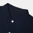 thumbnail image 4 of WREESH Mens Slim Dress Shirts Fashion Solid Button Down Long Sleeve Shirt Soft Shirt Breathable Undershirt Casual Workout T Shirts Dark Blue, 4 of 6