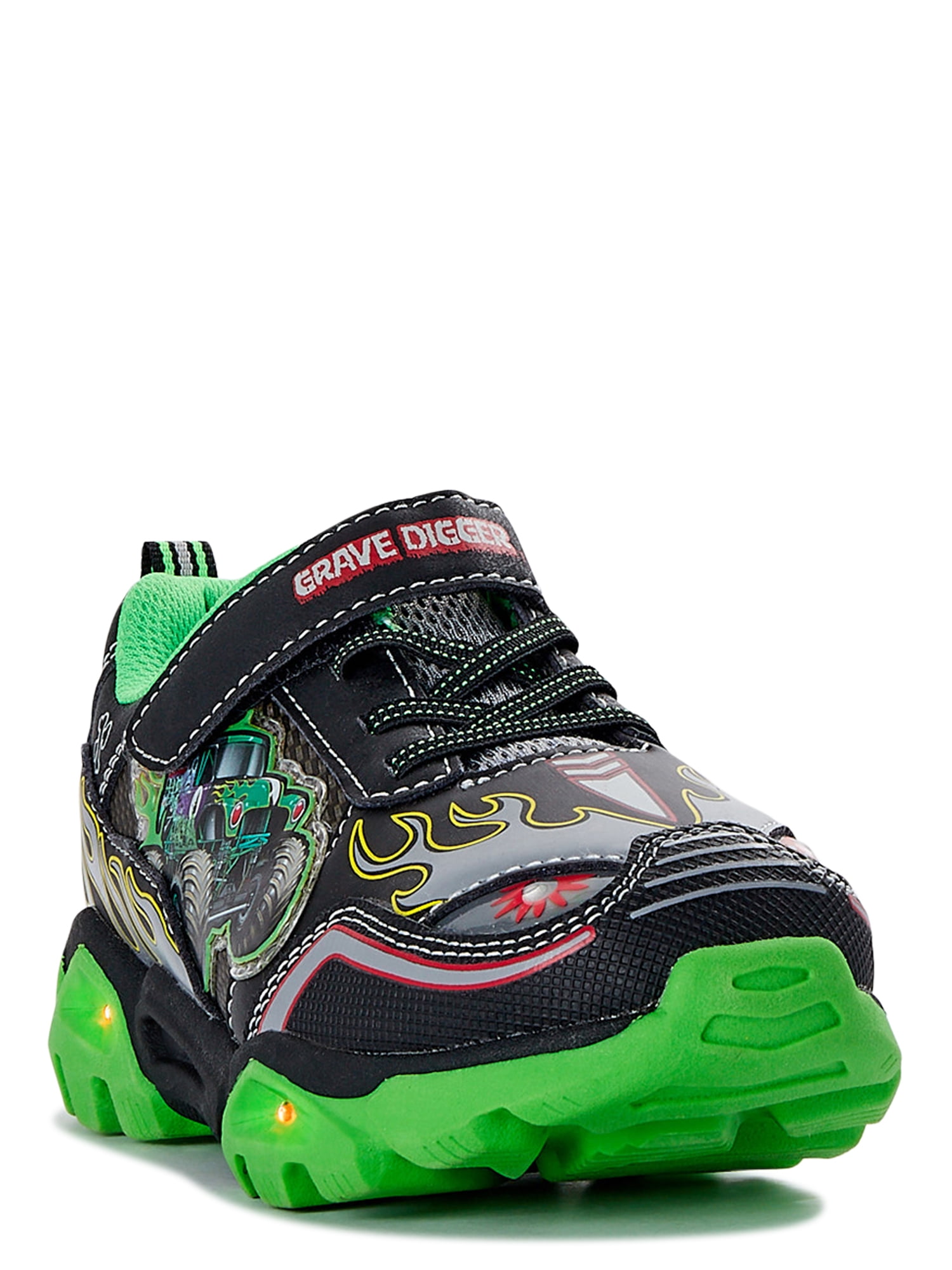 Monster Jam Little & Big Boys License Lightup Athletic Sneakers, Sizes