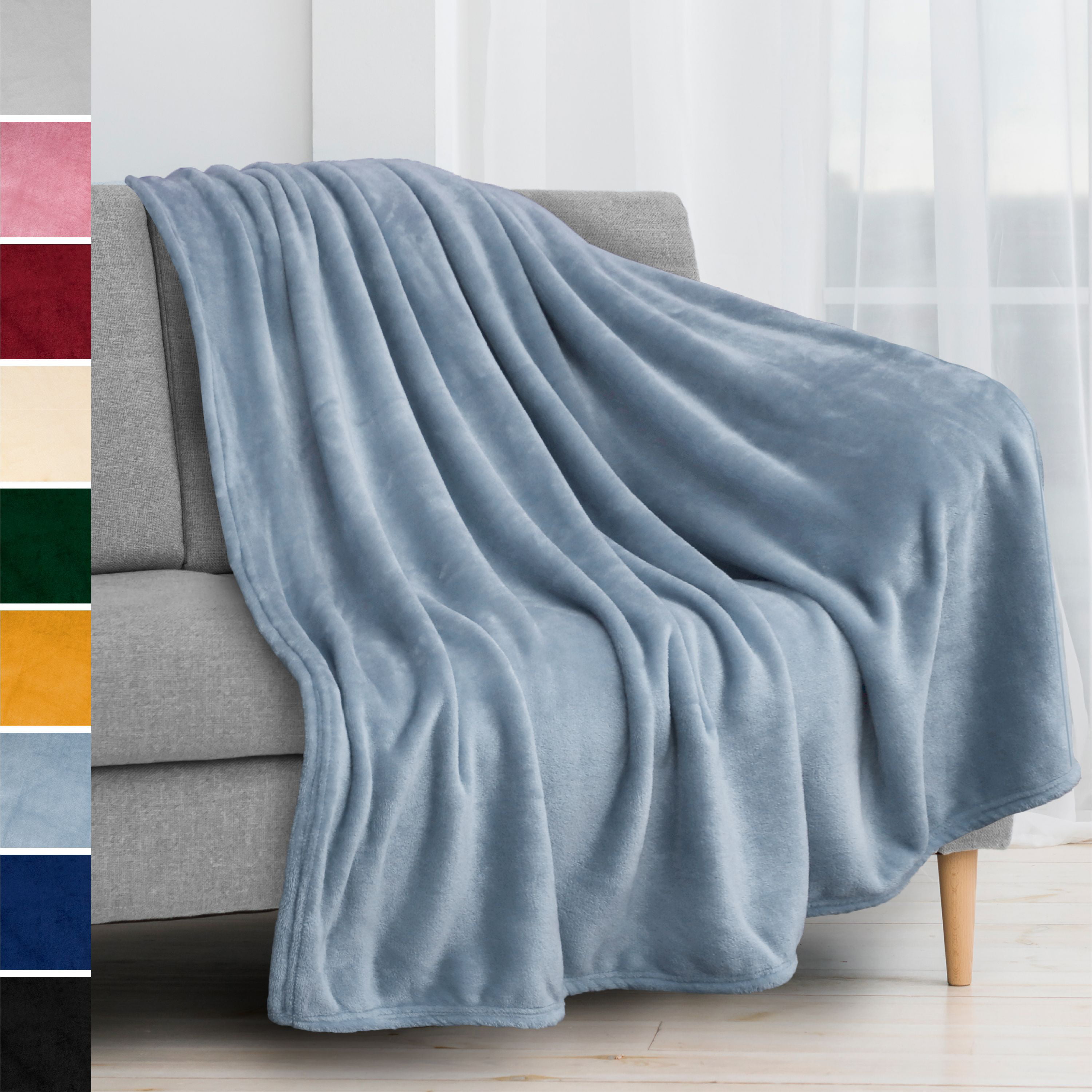 PAVILIA Fleece Blanket Throw | Super Soft, Plush, Luxury Flannel Throw ...