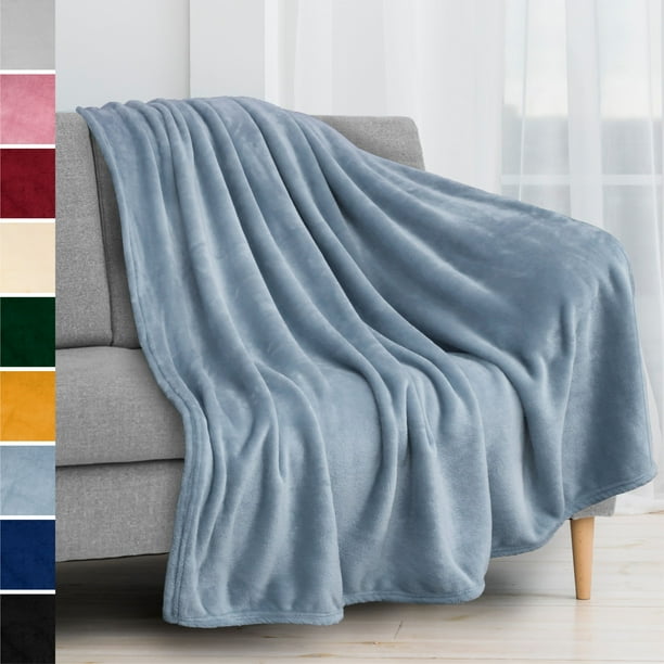 PAVILIA Fleece Blanket Throw Super Soft, Plush, Luxury Flannel Throw Lightweight Microfiber