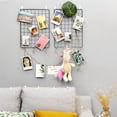 thumbnail image 3 of Wire Notice Boards, 2pcs Black Grid Panels For Wall Art Display And Organization, Includes Accessories For Versatile Hanging And Decoration, 3 of 5