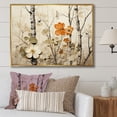 thumbnail image 2 of Designart "Beige and Brown Birch Wood Forest Floral Symphony" Oversized Landscapes Framed Wall Art - Country Brown Tree Bedroom Framed Canvas Wall Art, 2 of 7