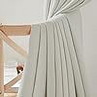 NICETOWN Faux Linen Blackout Curtains & Drapes for Living Room 84 inches Long 50" Wide, Pinch Pleated Light Blocking Window Treatments Thermal Insulated Curtains for Bedroom, 2 Panels,Ivory