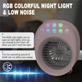 thumbnail image 3 of Portable Mini Air Conditioner With Rgb Lights Desk Fan Low Noise Usb Power Supply Cooler Humidifier Purifier pink, 3 of 5