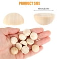 thumbnail image 2 of Split Wood Balls,Miuline 100Pcs Half Round Wooden Beads,Natural Unfinished Half Round Wood Beads Spacer Wooden Craft Balls For DIY Kids Arts, 2 of 7