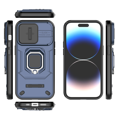 thumbnail image 5 of Allytech iPhone 14 Pro Max Case with Sliding Camera Lens Protector, Rugged Hybrid PC TPU Back Cover with Ring Holder Stand Military Grade Protection Phone Case for Apple iPhone 14 Pro Max - Blue, 5 of 5