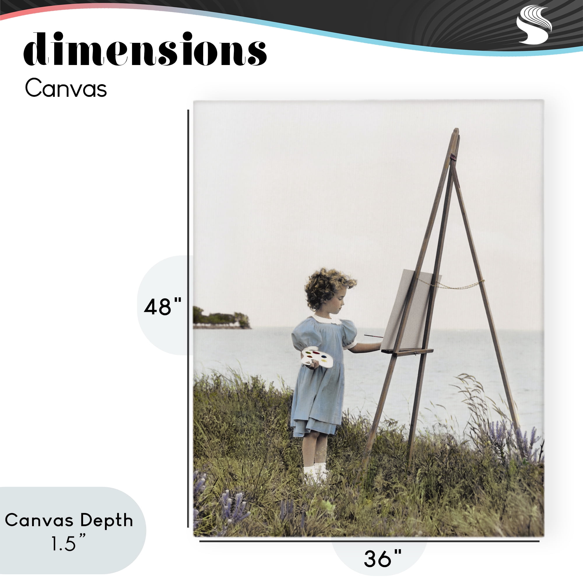 Stupell Industries Child Painting on Easel Canvas Wall Art, design by Kendra Dew