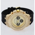 thumbnail image 4 of 50mm Montres Carlo Men's Cubic Zirconia Stones Luxury Wrist Modern Dress Watch (Gold/Black), 4 of 4