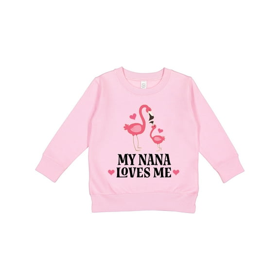 Inktastic Nana Loves Me Girl Flamingo Toddler Sweatshirt