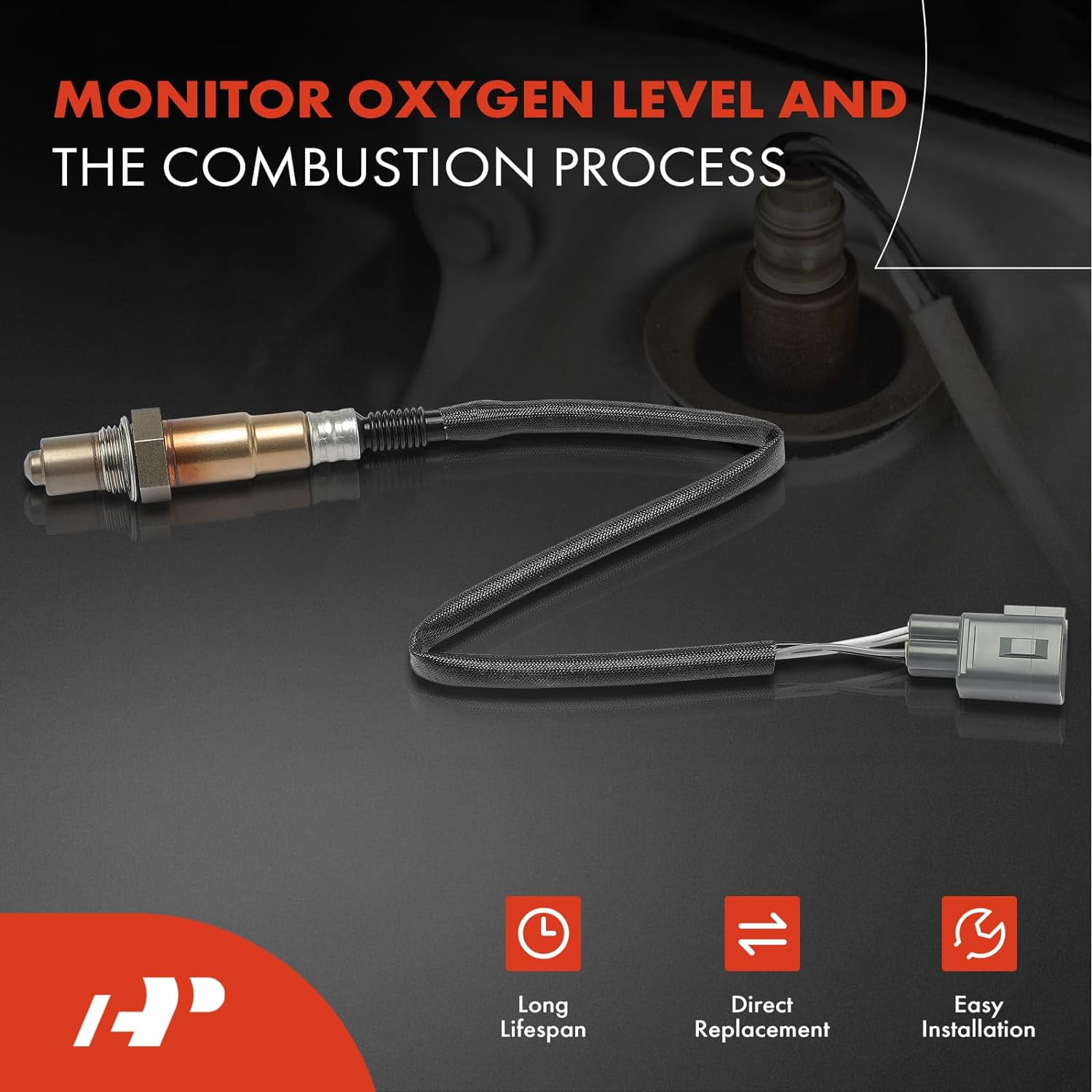 A-Premium O2 Oxygen Sensor Replacement for Lexus GS300 2000-2005 I6 3.0L Cyl 1-3 4-6 Upstream and Downstream 4-PC Set