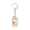 thumbnail image 2 of Uemuo Cute Ink Drawn Elephants Pattern Rectangular Metal Keychain - Durable, Stylish, and Personalized Key Ring for Men and Women,Engraved Keychain,Gift Slim Sturdy Keychain, 2 of 7