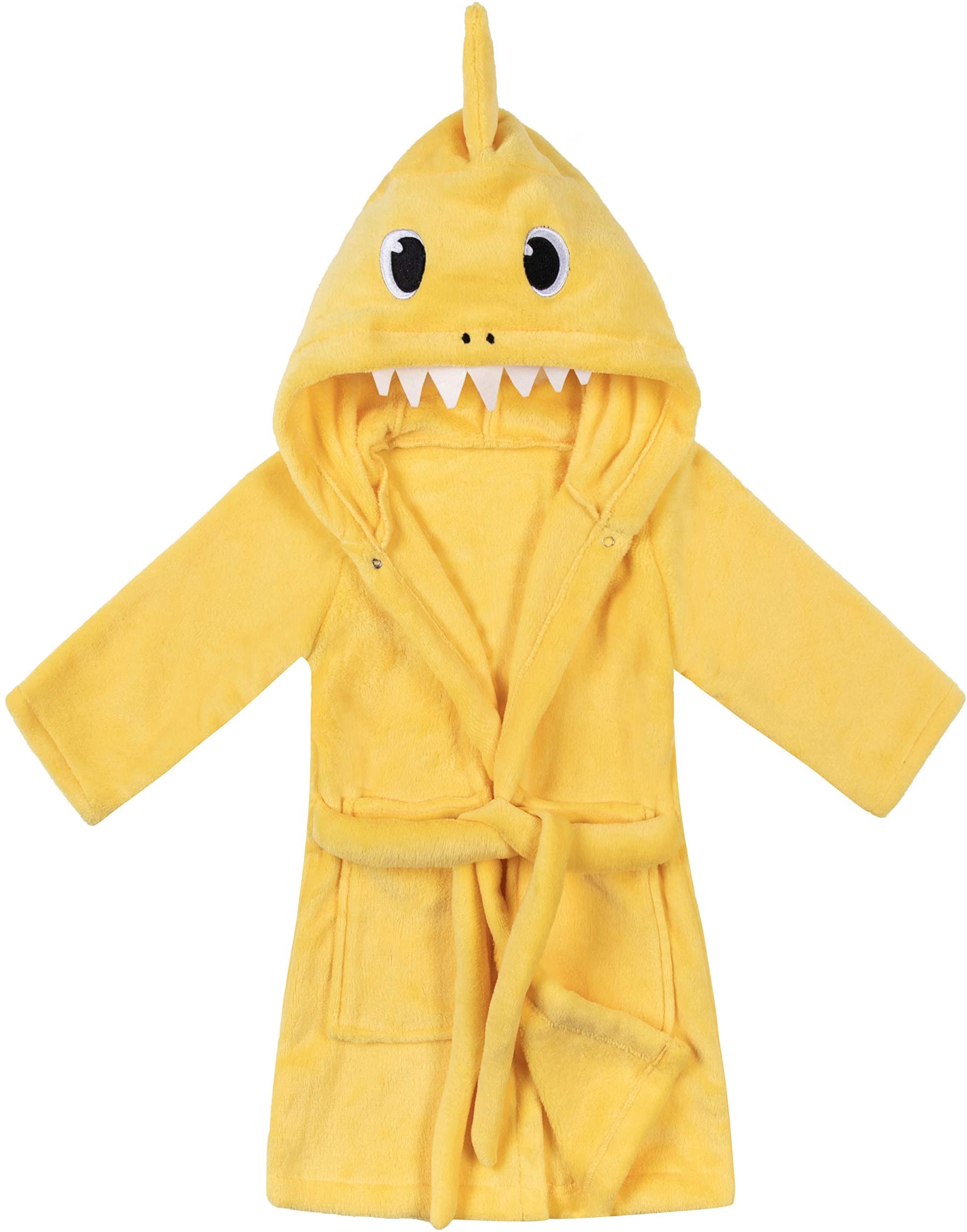 Kids Boys Girls Shark Soft Hooded Bathrobe Toddler Robe with Animal Hood