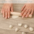 thumbnail image 5 of Topekada 2 Pack Wooden Rolling Pin Set for Baking - 11.8 & 9.8 Inch Dough Roller for Pastry, Pizza, Pie Crust | Non-Stick Wood Rolling Pins, Small & Mini Kitchen Tools, 5 of 7