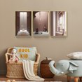 thumbnail image 4 of Full House 3 Panels Framed Canvas Wall ArtOil Paintings - Morden Indoor Architecture 2 - Aesthetic Prints for Living Room Bedroom Office, 4 of 5