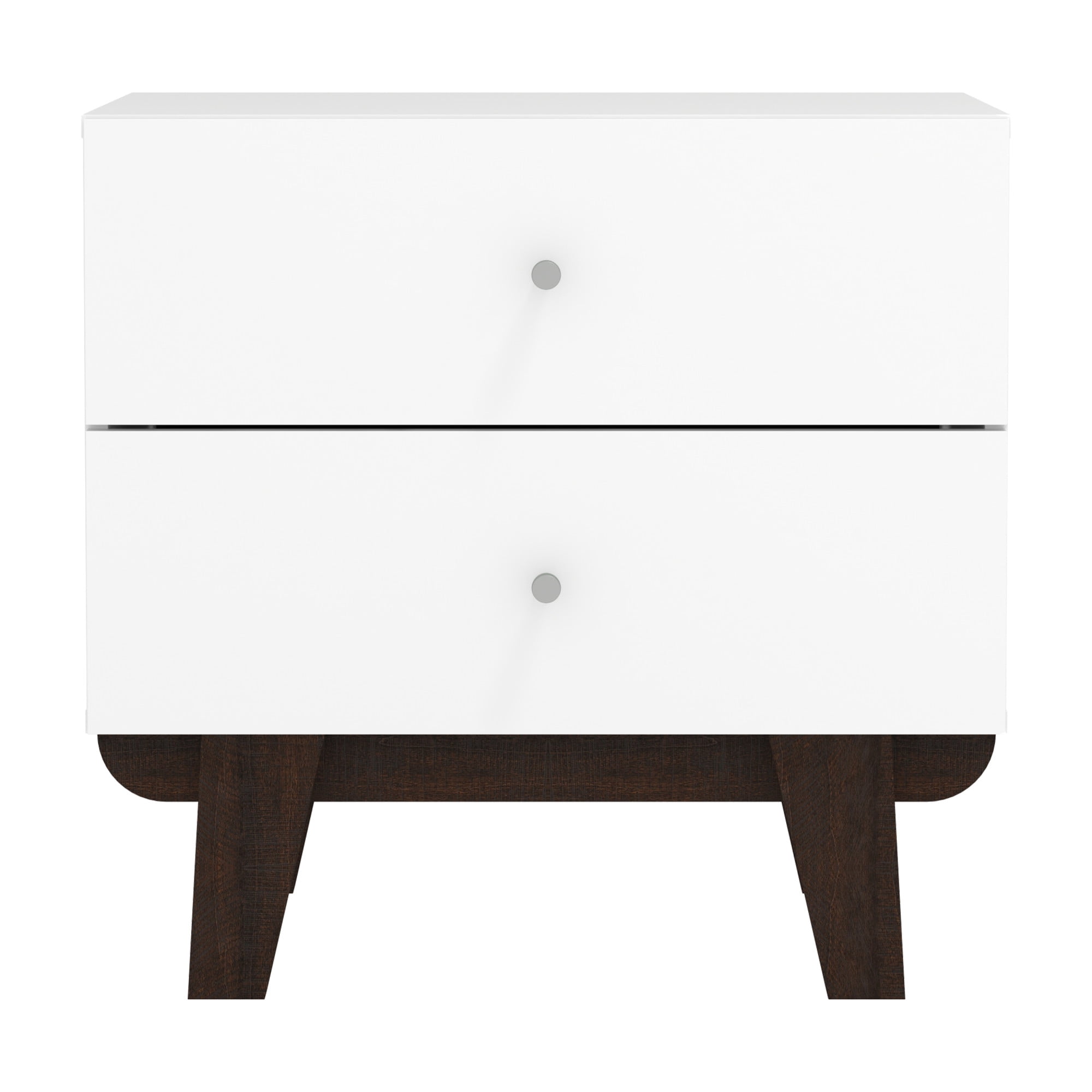 Kincaid Wood 2-Drawer Nightstand, Matte White, by Hillsdale Living Essentials