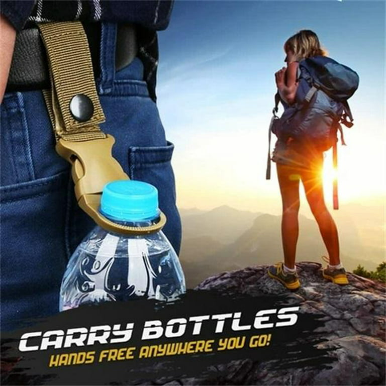 2x Carabiner Water Bottle Buckle Hook Holder Clip Camping Outdoor Useful-WG