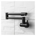 thumbnail image 4 of Kitchen Faucet Water Tap, 360 Degree Rotating Black Wall Mounted Single Cold Brass Folding Kitchen Flexible Sink Faucet, 4 of 7