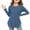 Blue, variant on Hpgjzj Girls Long Sleeve Shirts Kids Curve Hem Side Slit Soft Tunic Tops T-Shirts 5-14 Years