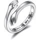 thumbnail image 2 of 925 Sterling Silver Hug Rings For Women I Love You Forever Hug Ring Adjustable Ring Jewelry Gift For Teen Girls Couples Hug Rings Handmade Silver Plat, 2 of 5