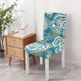thumbnail image 4 of Decorative Bohemian Paisley Dining Chair Covers 4 Pack Vintage Floral Ethnic Retro Colorful Pattern Washable Polyester Stretch Slipcovers Removable Protector for Elegant Home, 4 of 7