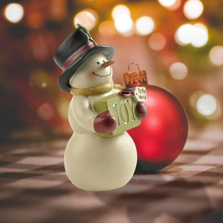 Snowman Decor Cute Christmas Home Decor, Christmas Table Decorations, Snowman Figurines Indoor and Outdoor, Size: 2.44L x 2.13W x 4.33H