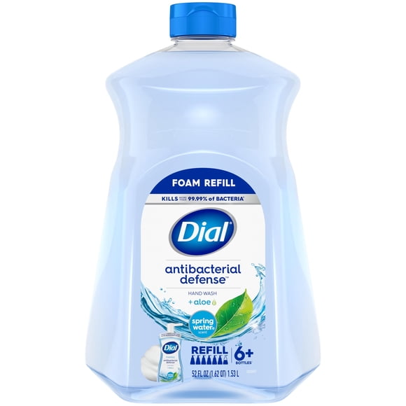 Dial Complete Antibacterial Foaming Hand Soap, Spring Water, 52 Fl Oz Refill