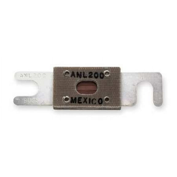 EATON BUSSMANN ANL-200 Forklift Limiter Fuse, Time Delay, 200 A, ANL Series, 32V AC, 80V DC, 3-3/16" L x 7/8" dia